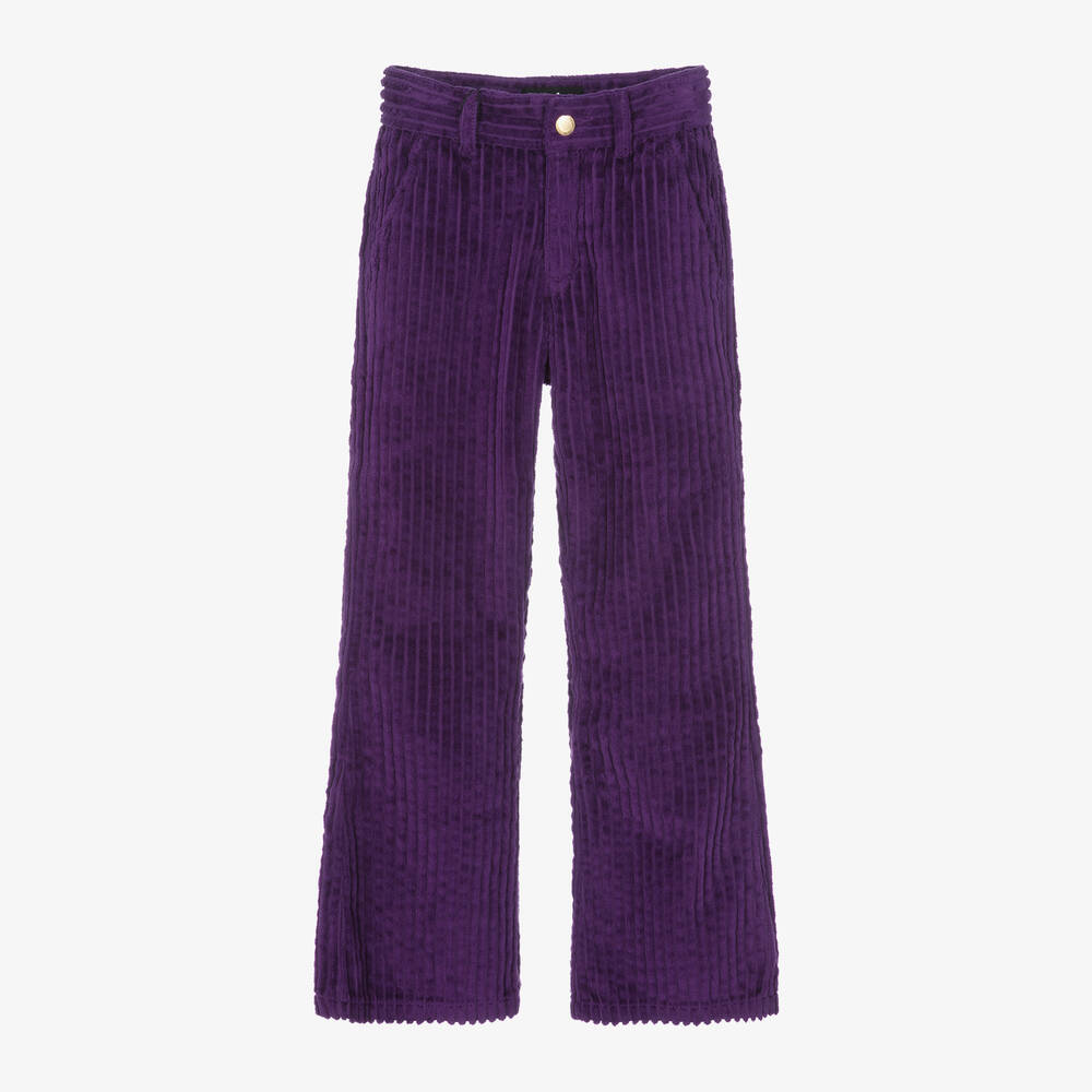 Molo - Girls Purple Corduroy Trousers | Childrensalon