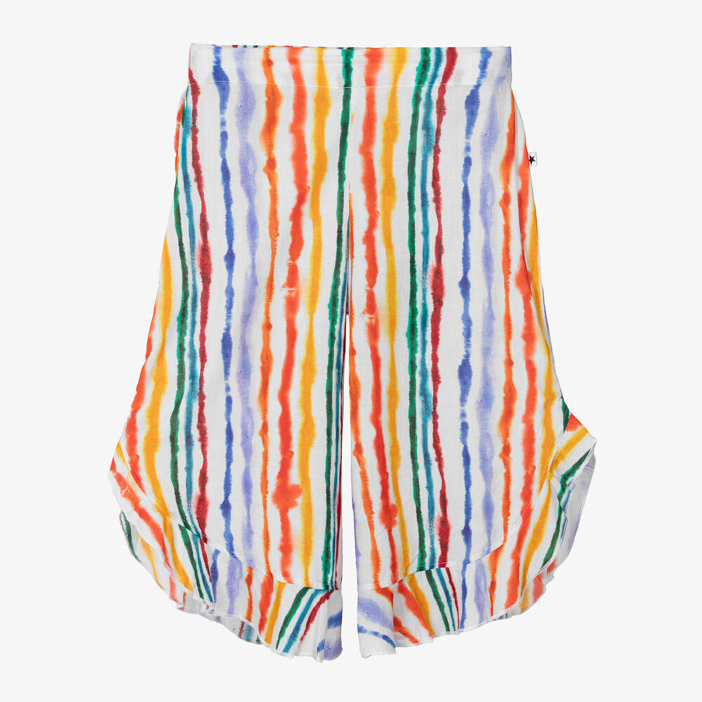 Molo - Girls Rainbow Cotton Beach Trousers | Childrensalon