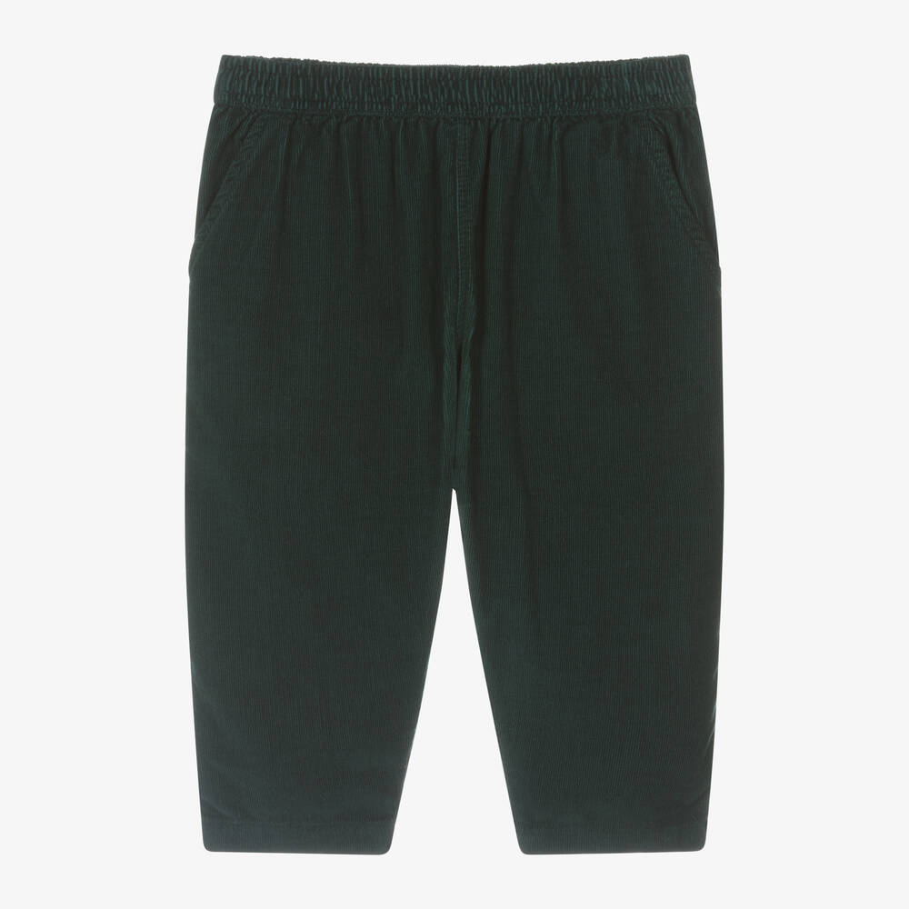 Molo - Green Organic Cotton Corduroy Trousers | Childrensalon