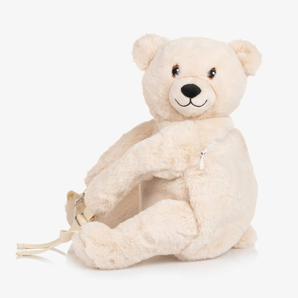 Molo - Ivory Plush Bear Backpack (47cm) | Childrensalon