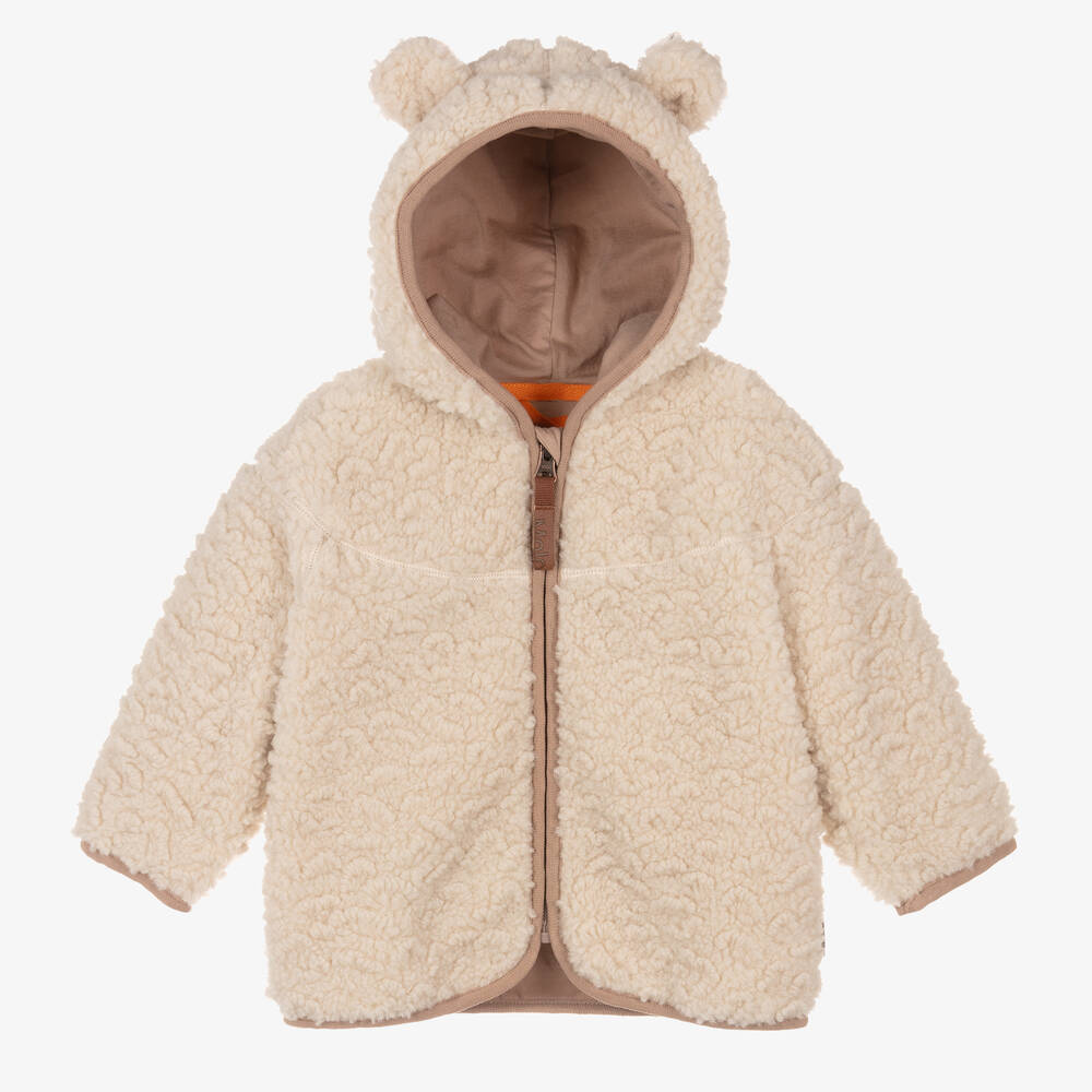 Molo - Ivory Sherpa Fleece Jacket | Childrensalon