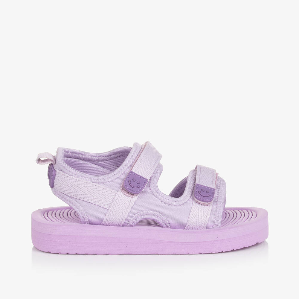 Molo Babies' Girls Lilac Purple Velcro Foam Sandals