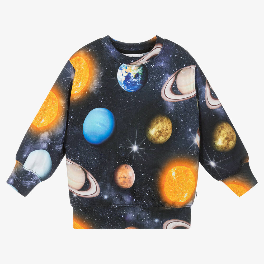 Molo Babies' Navy Blue Planets Sweatshirt