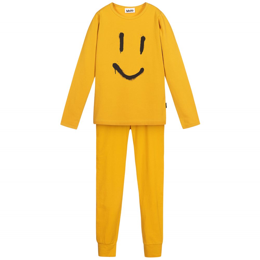 Molo Babies' Boys Organic Cotton Pyjamas In Yellow