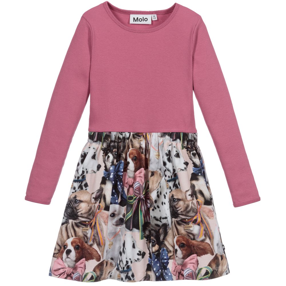 Molo Babies' Girls Pink Organic Cotton Dress