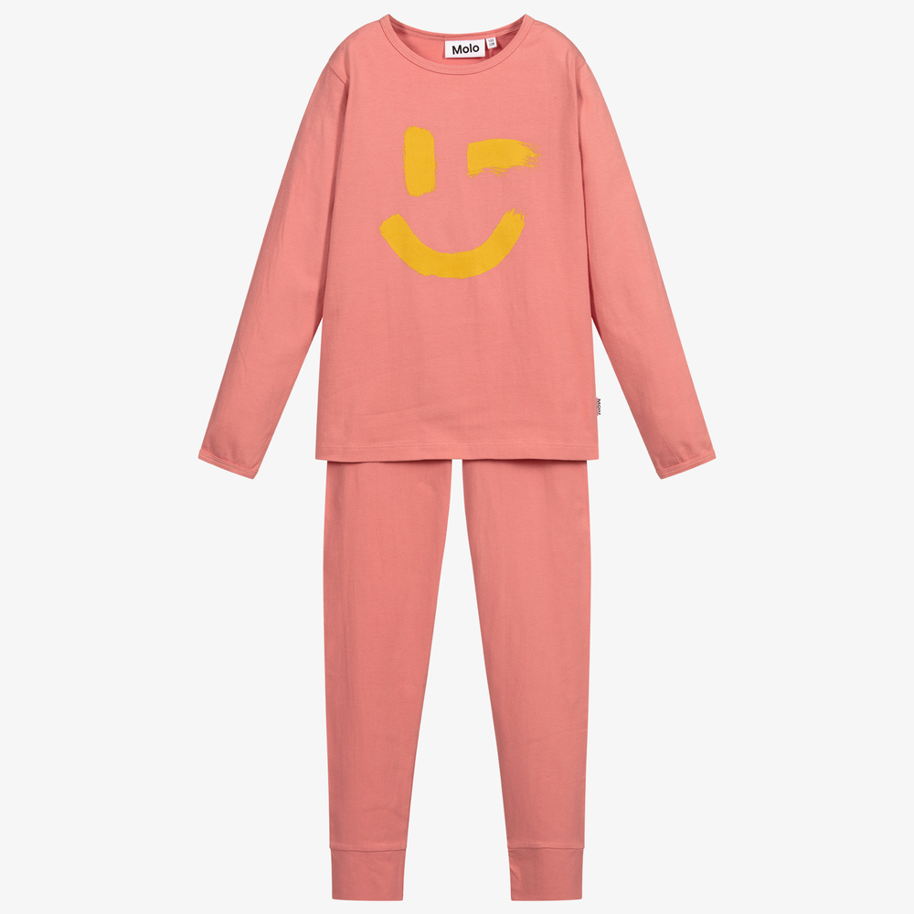 Molo Babies' Girls Pink Organic Cotton Pyjamas