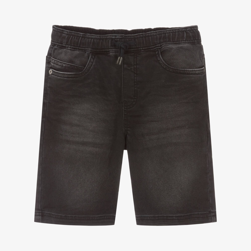 Molo Teen Boys Black Denim Shorts