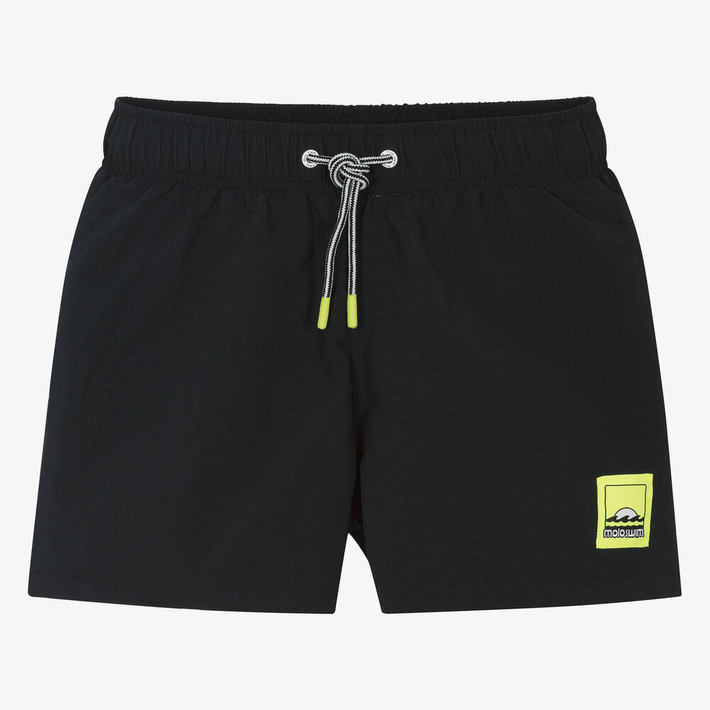 Molo - Teen Boys Black Swim Shorts (UPF50+) | Childrensalon