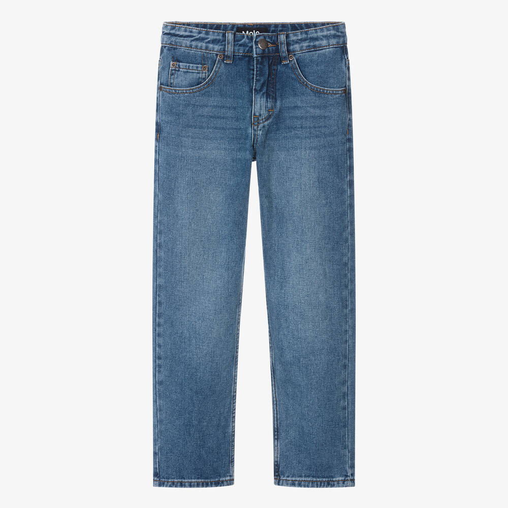 Molo - Teen Boys Blue Relaxed Fit Denim Jeans | Childrensalon