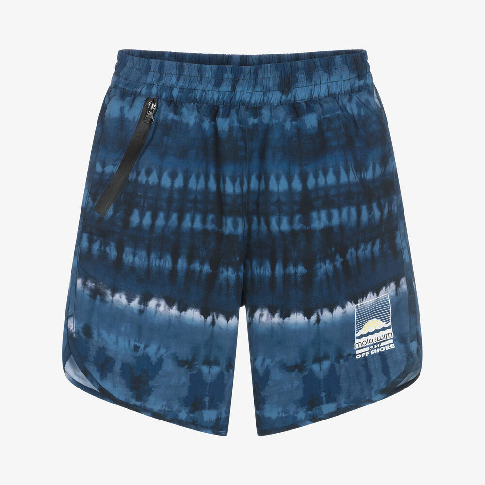 Molo - Teen Boys Blue Tie-Dye Swim Shorts (UPF 50+) | Childrensalon