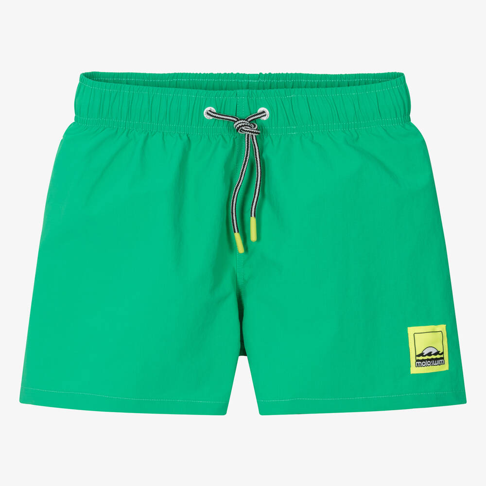Molo - Teen Boys Green Swim Shorts (UPF50+) | Childrensalon