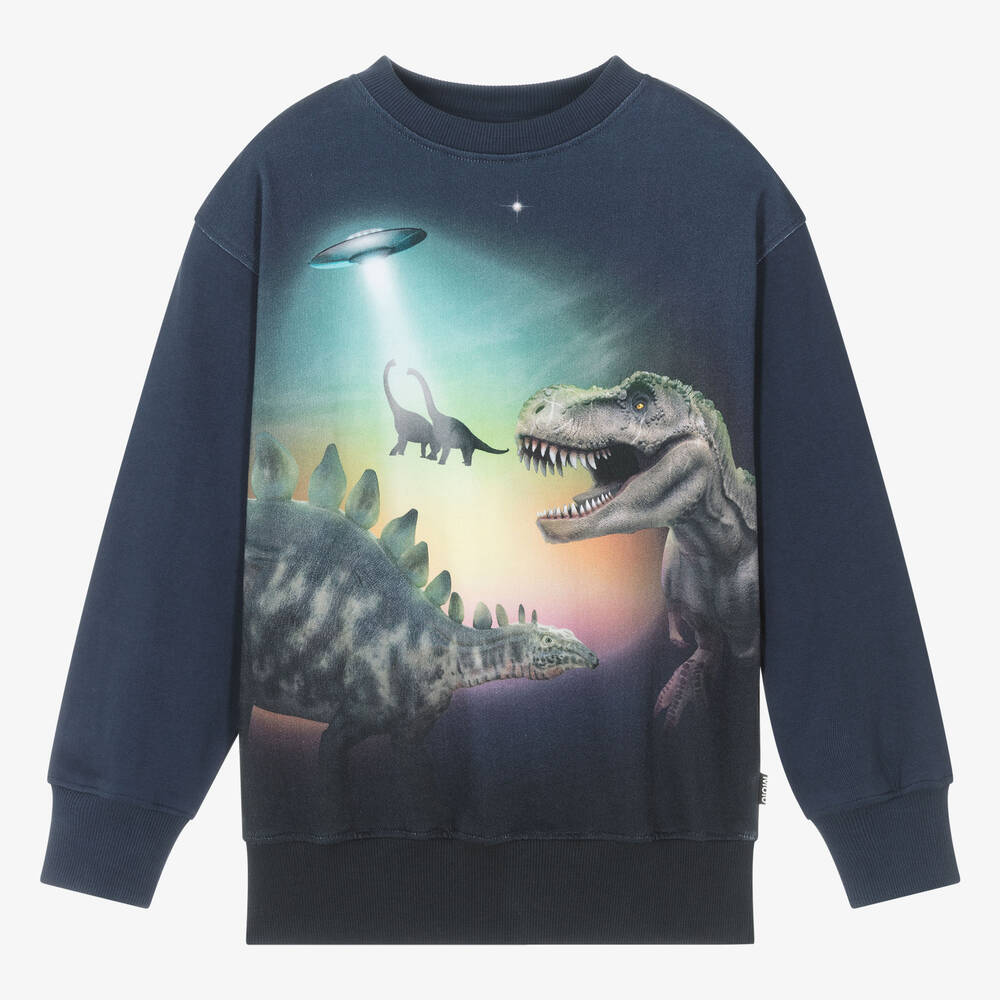 Molo - Teen Boys Navy Blue Graphic Sweatshirt | Childrensalon