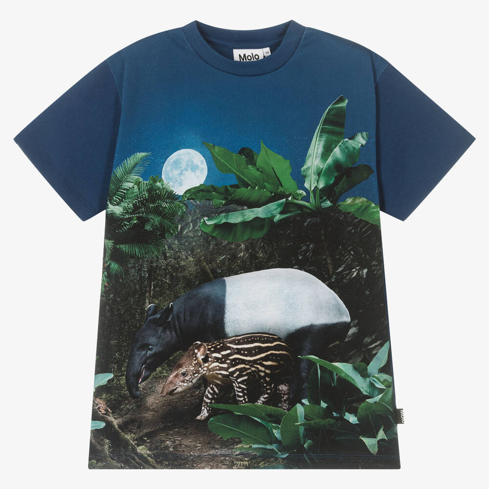 Molo - Teen Boys Navy Blue Graphic T-Shirt | Childrensalon