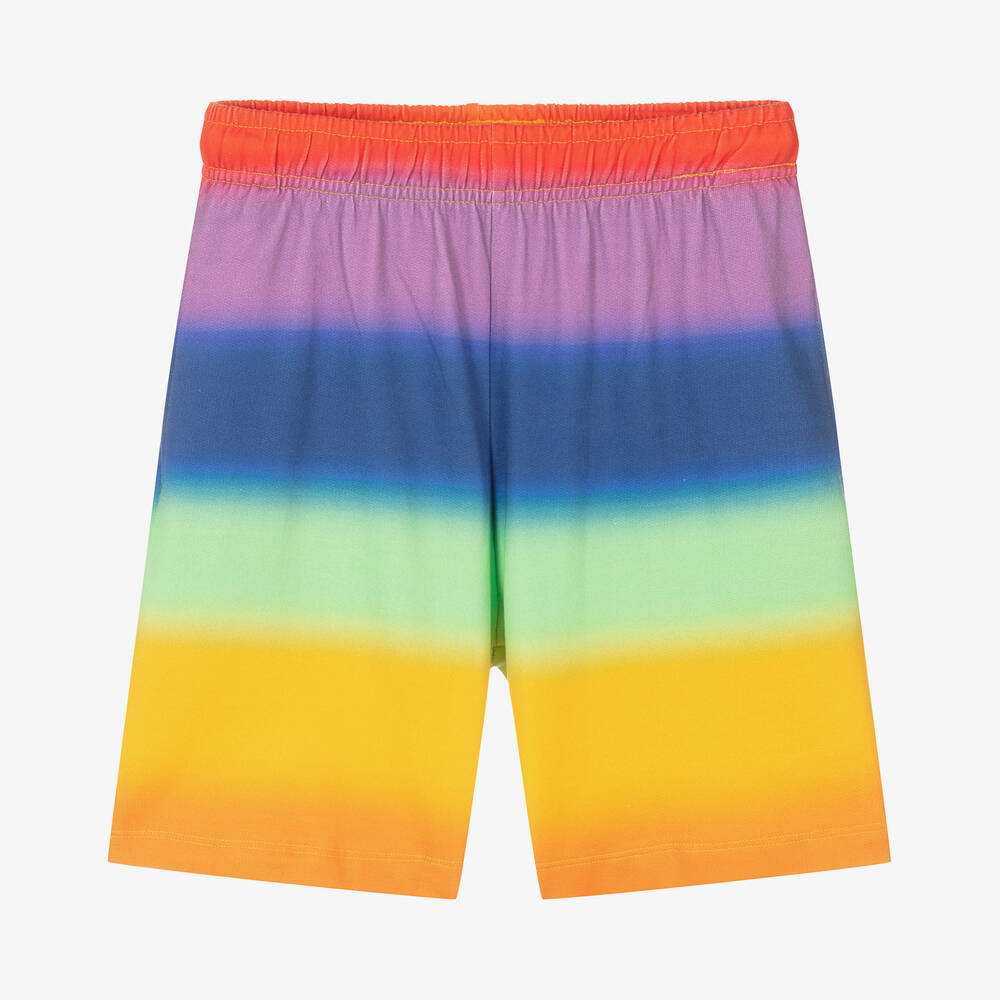 Molo - Teen Boys Organic Cotton Rainbow Shorts | Childrensalon