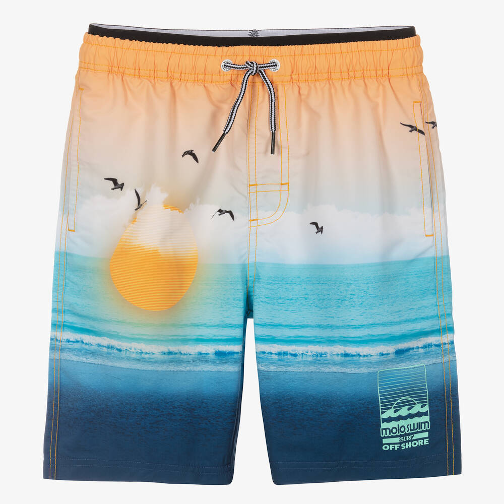 Molo - Teen Boys Sunset Beach Swim Shorts (UPF50+) | Childrensalon