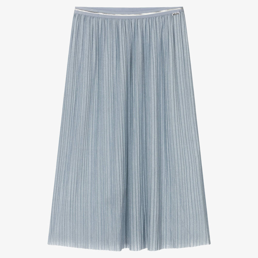 Molo - Teen Girls Blue Pleated Skirt | Childrensalon