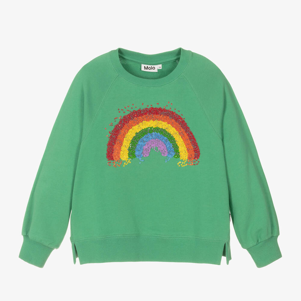 Molo - Teen Girls Green Cotton Sweatshirt | Childrensalon