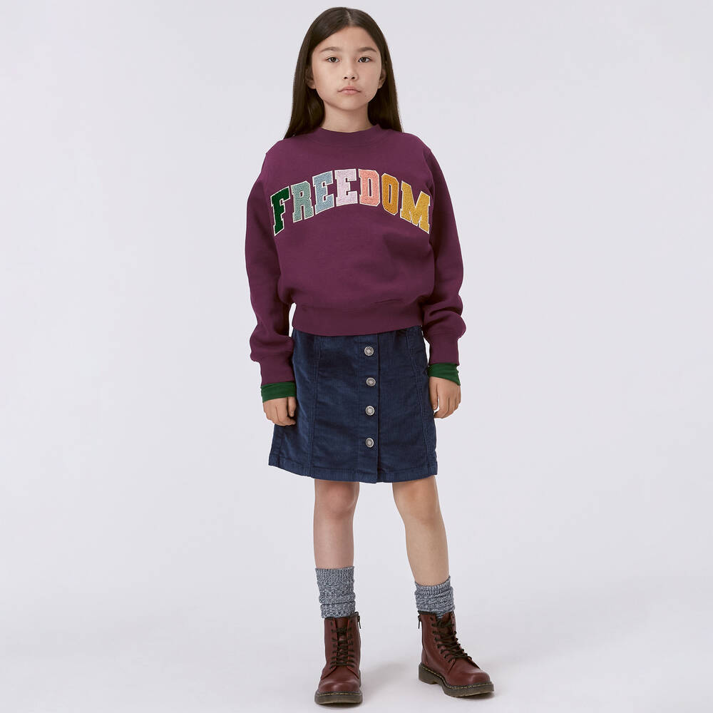 Molo - Teen Girls Navy Blue Corduroy Skirt | Childrensalon