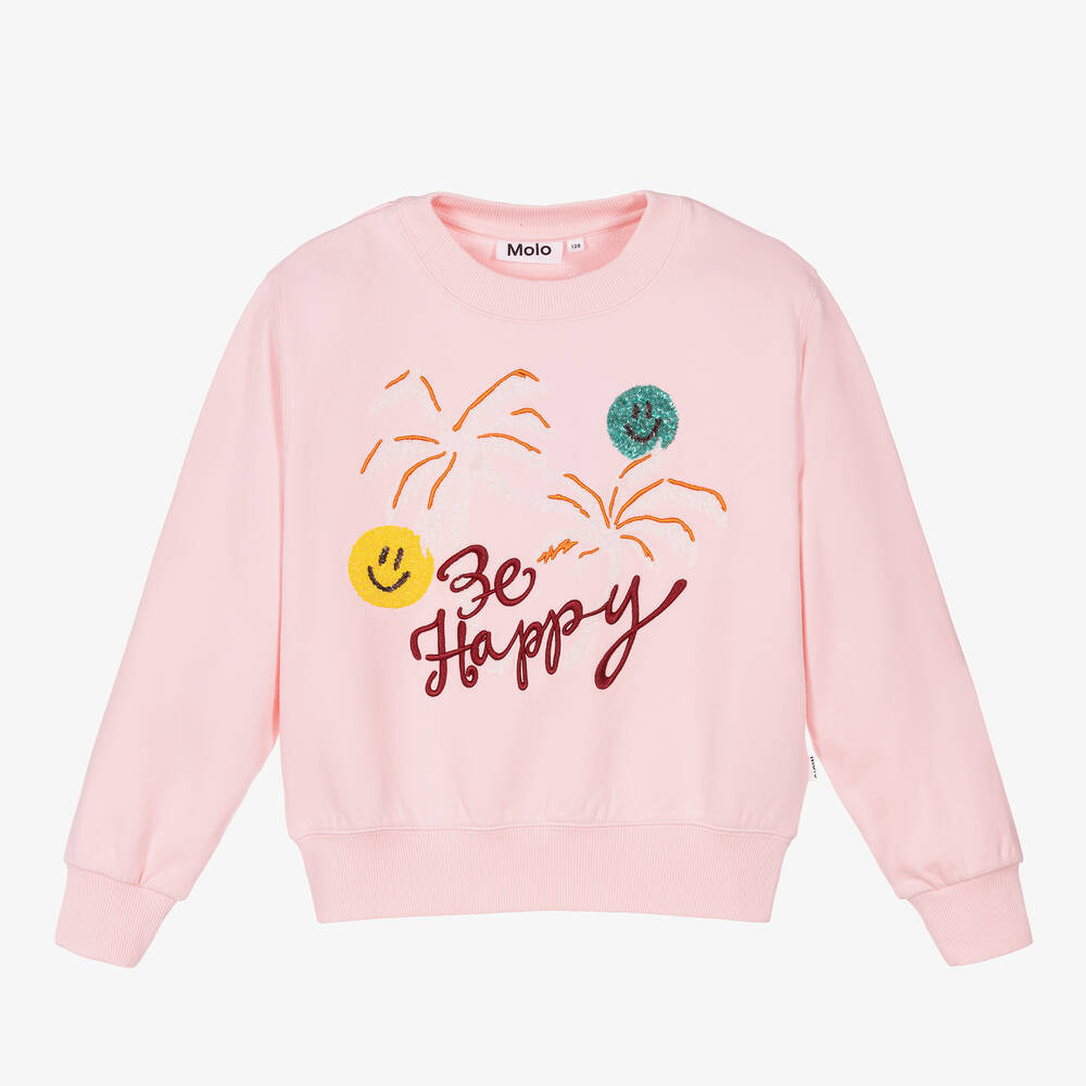 Molo - Teen Girls Pink Cotton Sweatshirt | Childrensalon