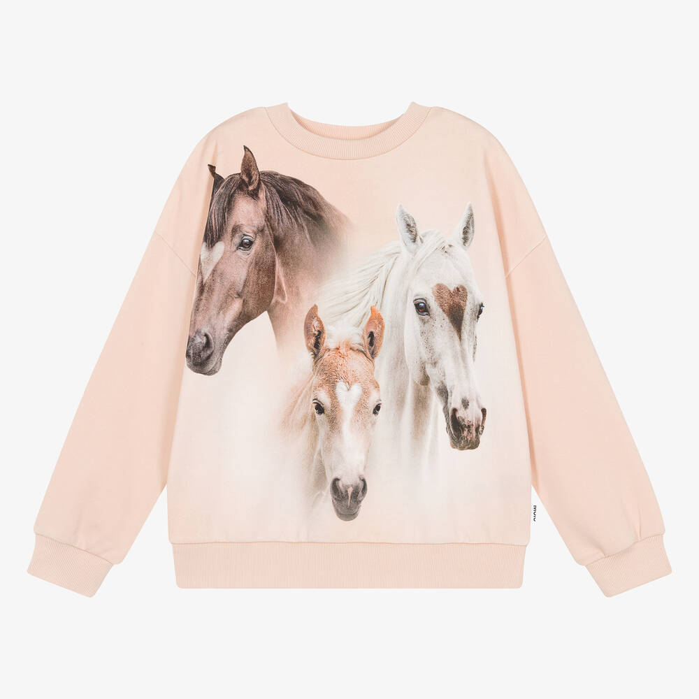 Molo Teen Girls Pink Cotton Sweatshirt