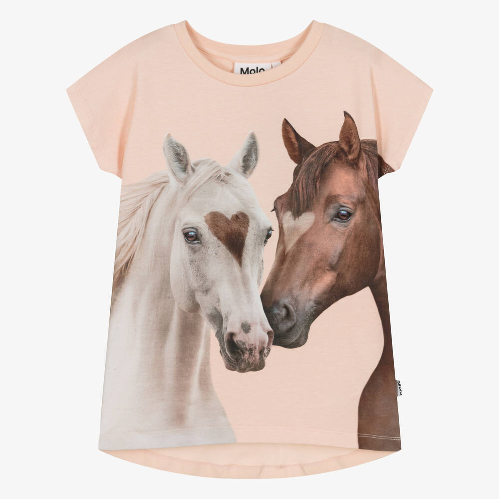 Molo - Teen Girls Pink Organic Cotton T-Shirt | Childrensalon