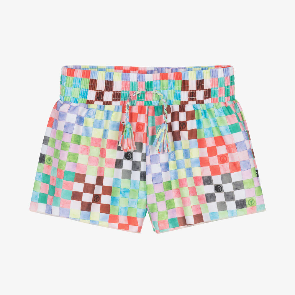 Molo - Teen Multicoloured Check Swim Shorts (UPF 50+) | Childrensalon
