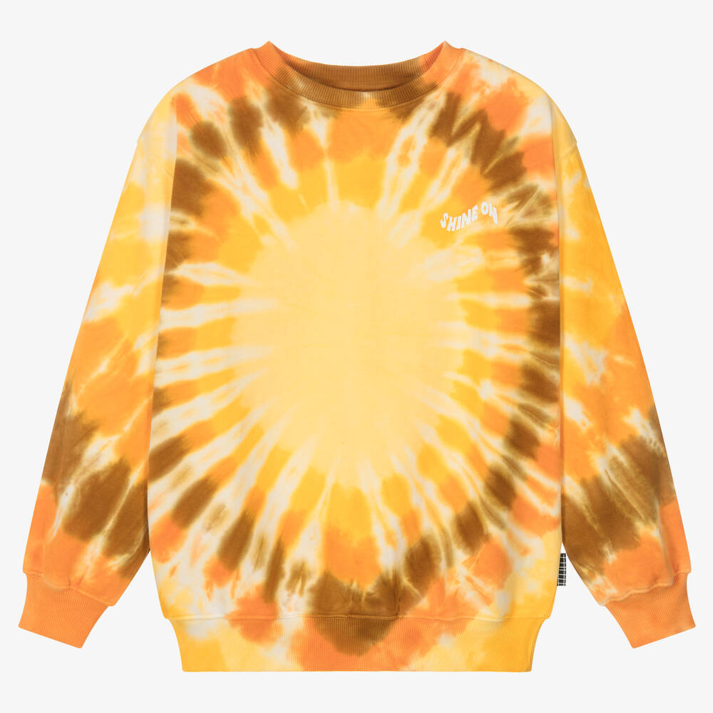 Molo - Teen Orange Cotton Tie-Dye Sweatshirt | Childrensalon