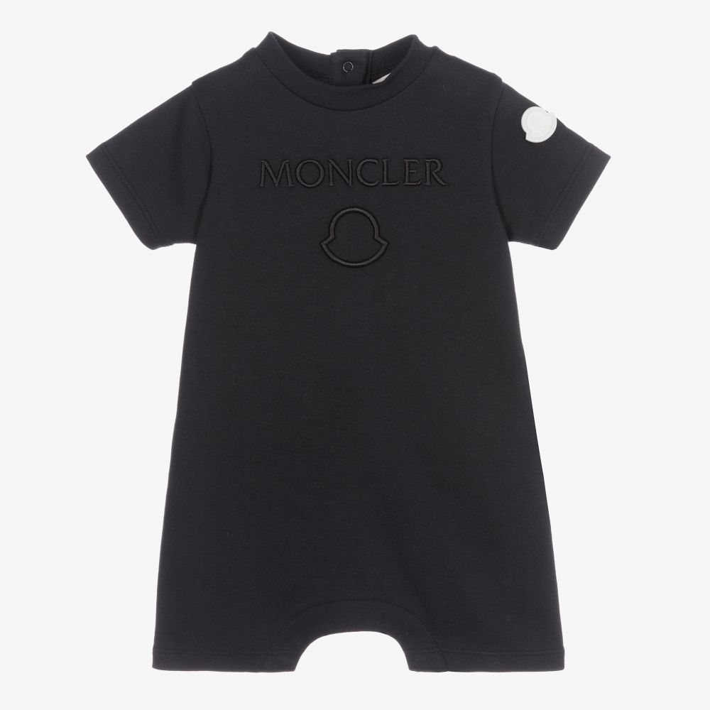Moncler Enfant - بودي سوت قطن لون أسود للأطفال | Childrensalon