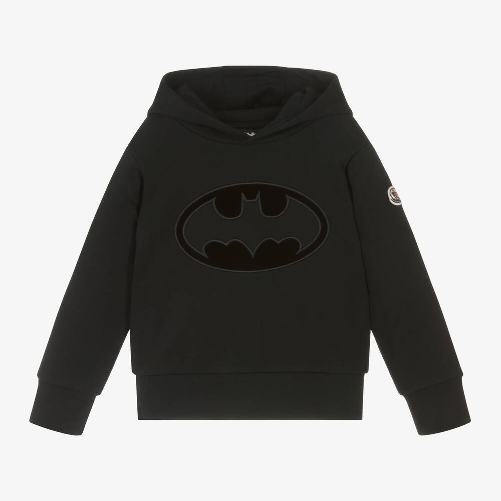 Moncler Enfant - Boys Black Cotton Batman Hoodie | Childrensalon