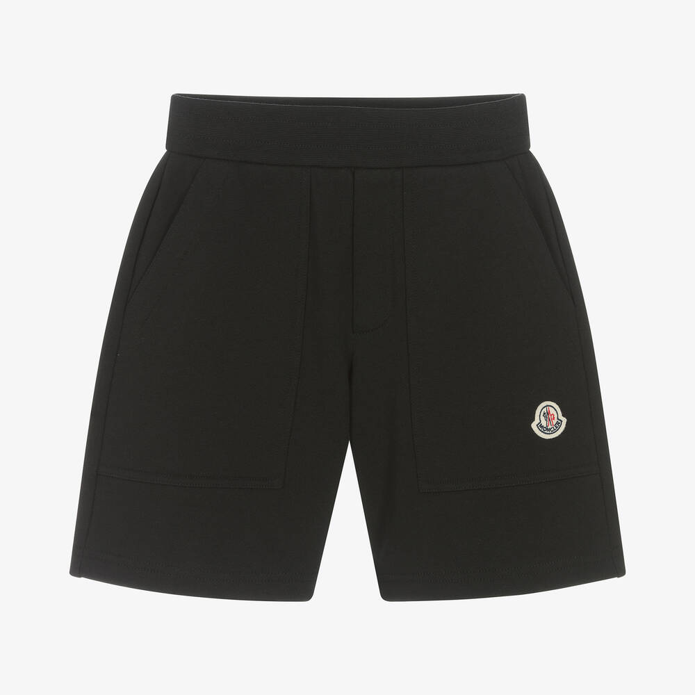 Moncler Enfant - Boys Black Cotton Shorts | Childrensalon
