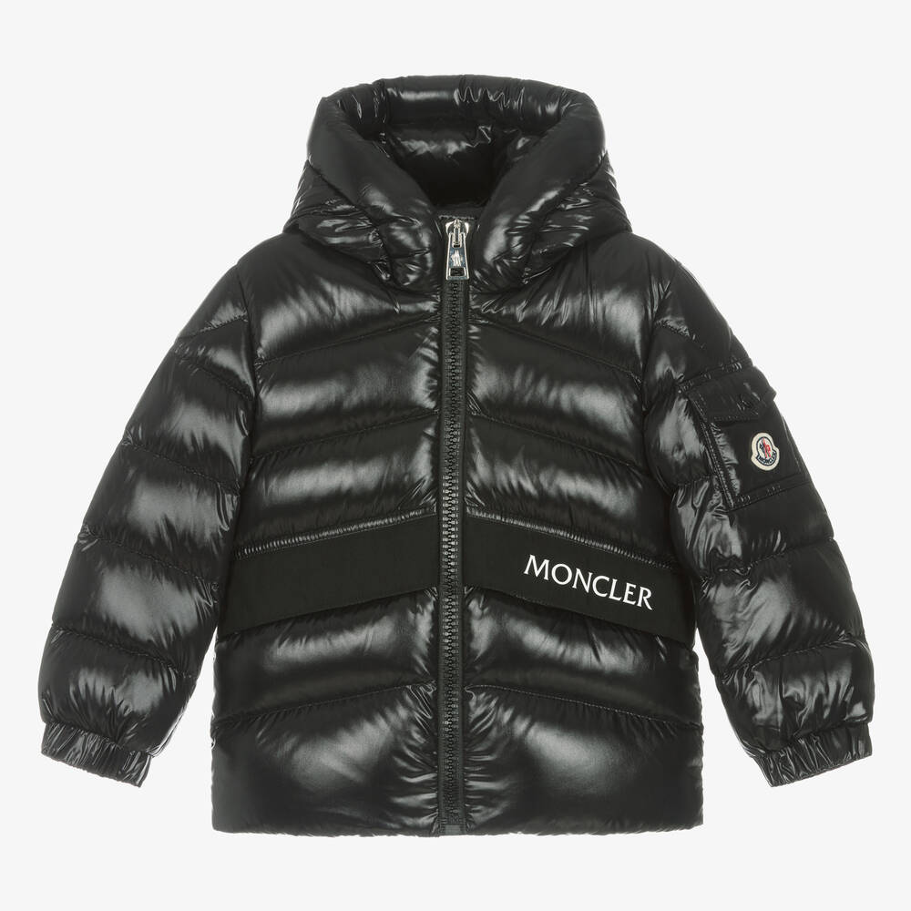 Moncler Enfant - جاكيت جروسيليرمبطن بريش لون أسود للاولاد | Childrensalon