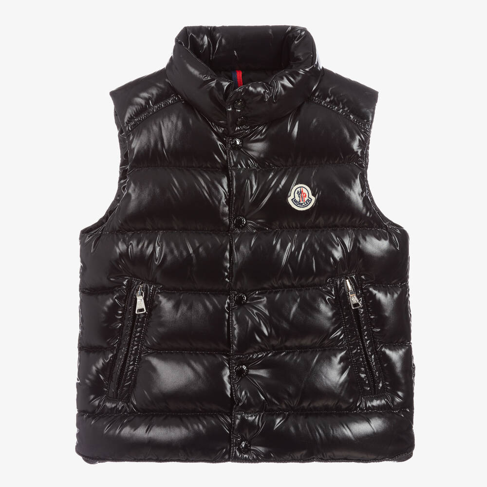 Moncler Enfant - Boys Black Down Padded Tib Puffer Gilet | Childrensalon