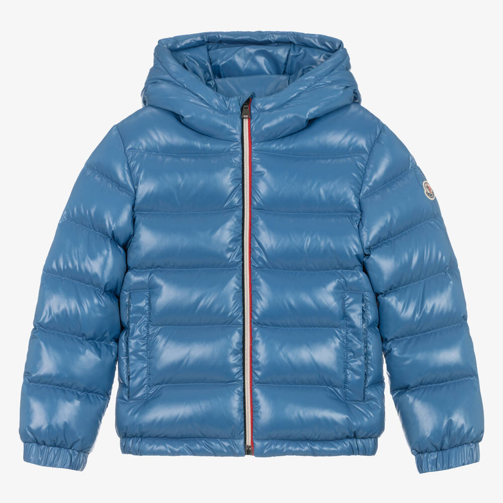 Moncler Enfant - Boys Blue Aubert Down Puffer Jacket | Childrensalon