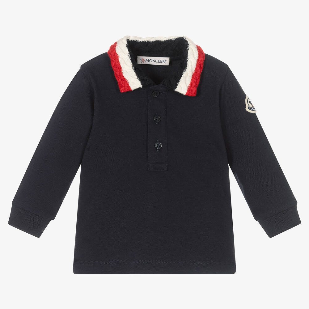 Moncler Enfant - Blaues Baumwoll-Poloshirt (J) | Childrensalon