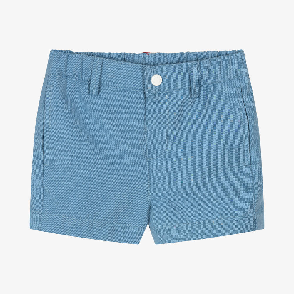 Moncler Enfant - Boys Blue Cotton Shorts | Childrensalon
