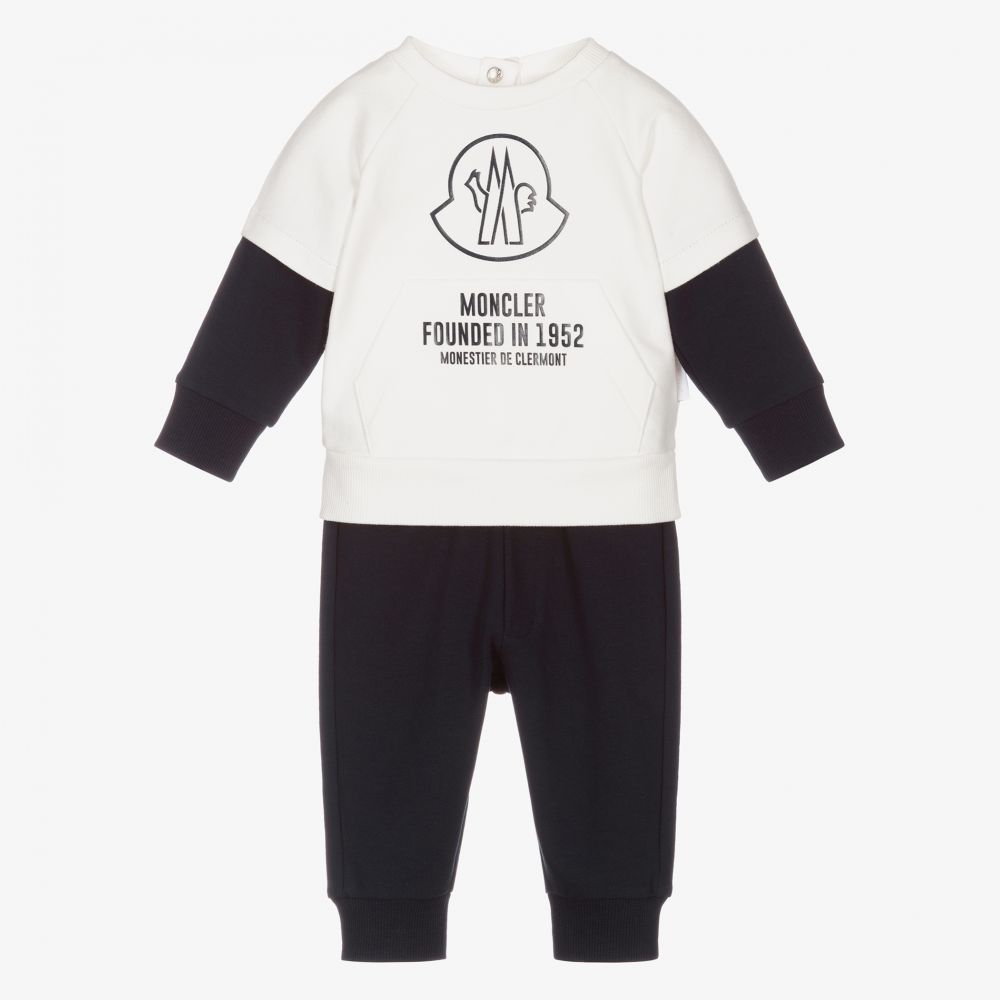 Moncler Enfant - Blauer Baumwoll-Trainingsanzug (J) | Childrensalon