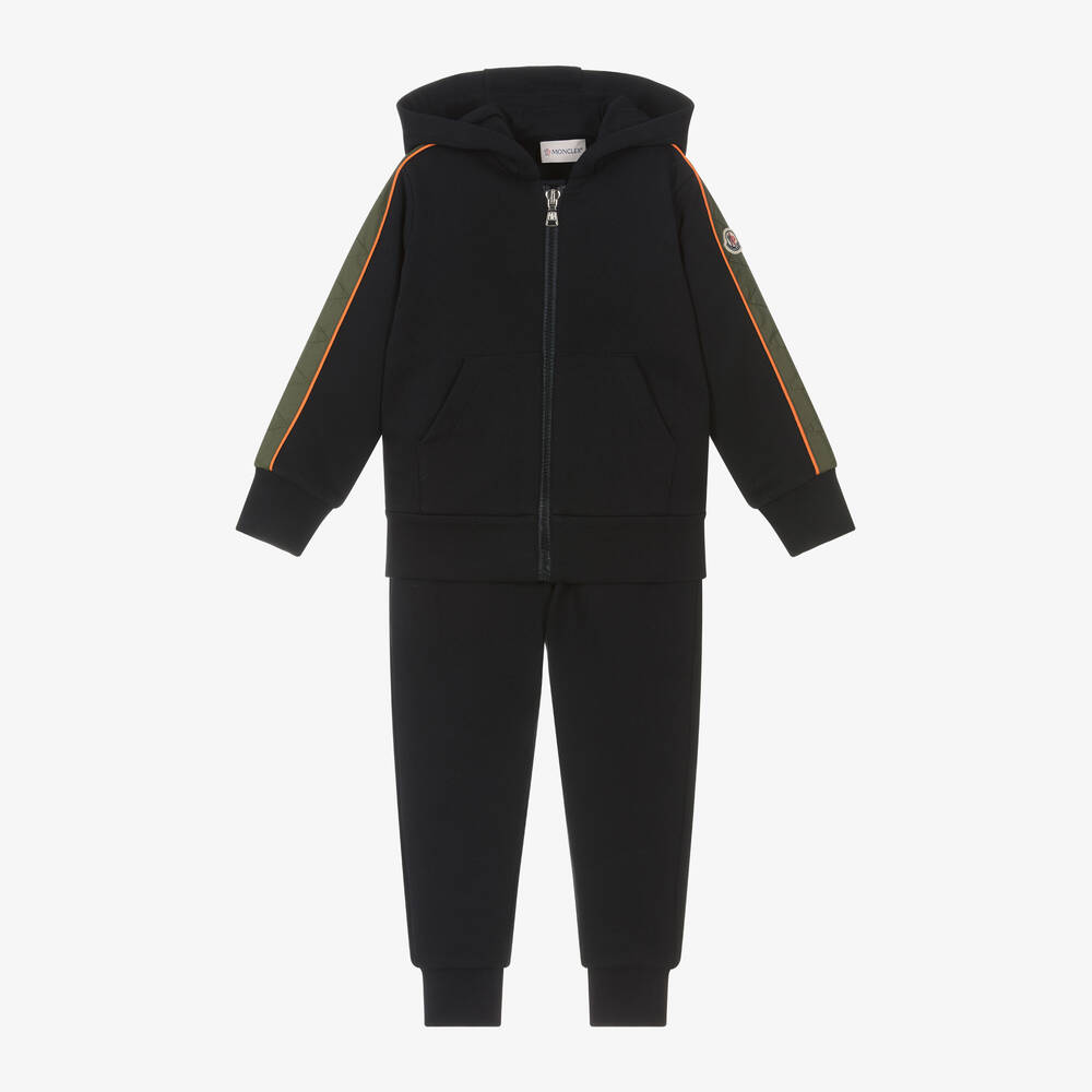 Moncler Enfant - Boys Blue Cotton Tracksuit | Childrensalon