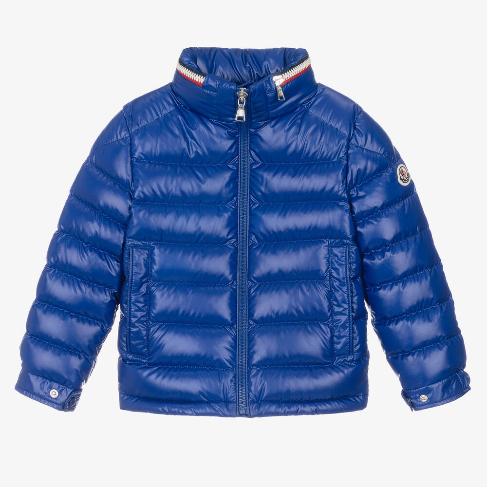 Moncler Enfant - Boys Blue Down Padded Puffer Jacket | Childrensalon