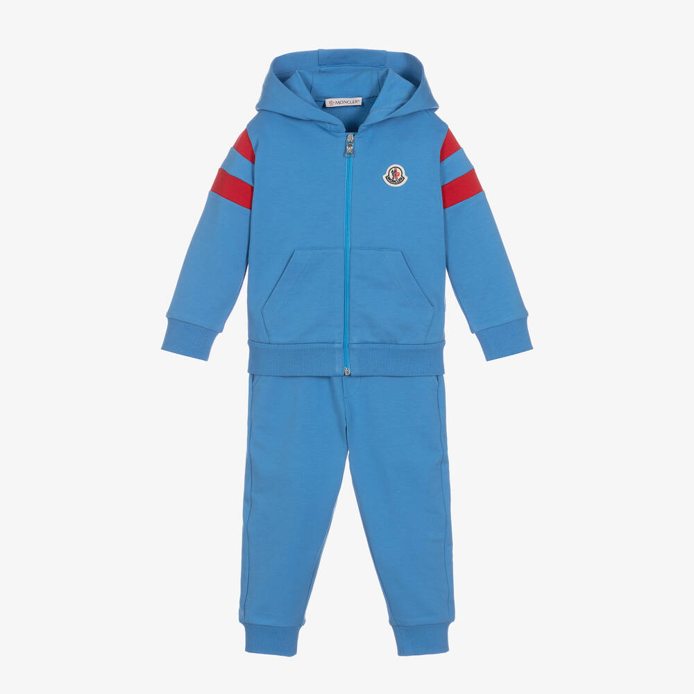 Moncler Enfant - Синий спортивный костюм с капюшоном | Childrensalon