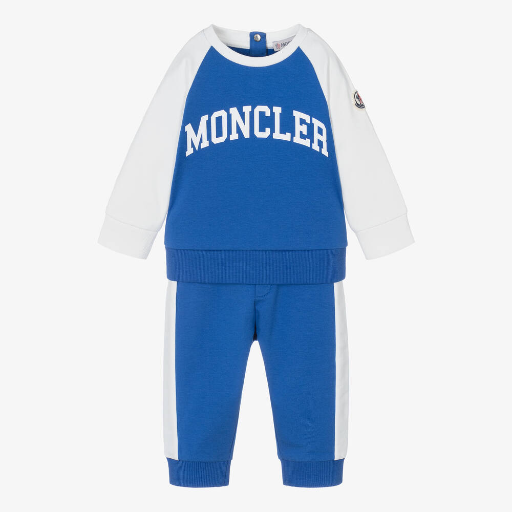 Moncler Enfant - Baumwoll-Trainingsanzug Blau/Weiß | Childrensalon