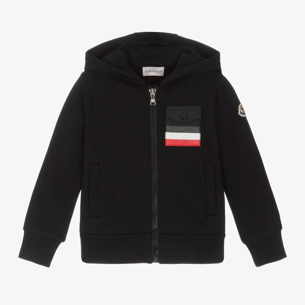 Moncler Enfant - Boys Blue Zip-Up Hoodie | Childrensalon