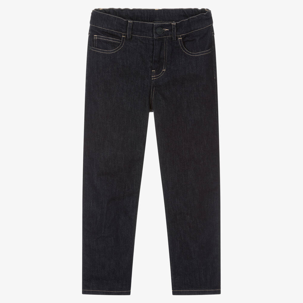 Moncler Enfant - Синие джинсы с вышивкой для мальчиков | Childrensalon