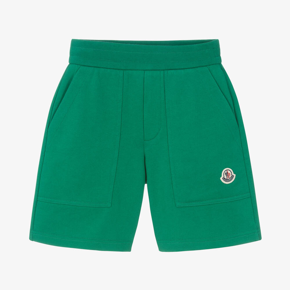 Moncler Enfant - Boys Green Cotton Shorts | Childrensalon
