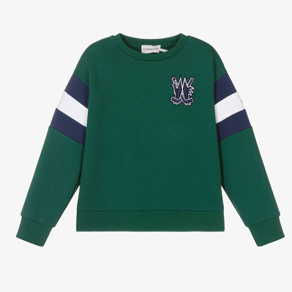 Moncler Enfant - Grünes Baumwoll-Sweatshirt | Childrensalon
