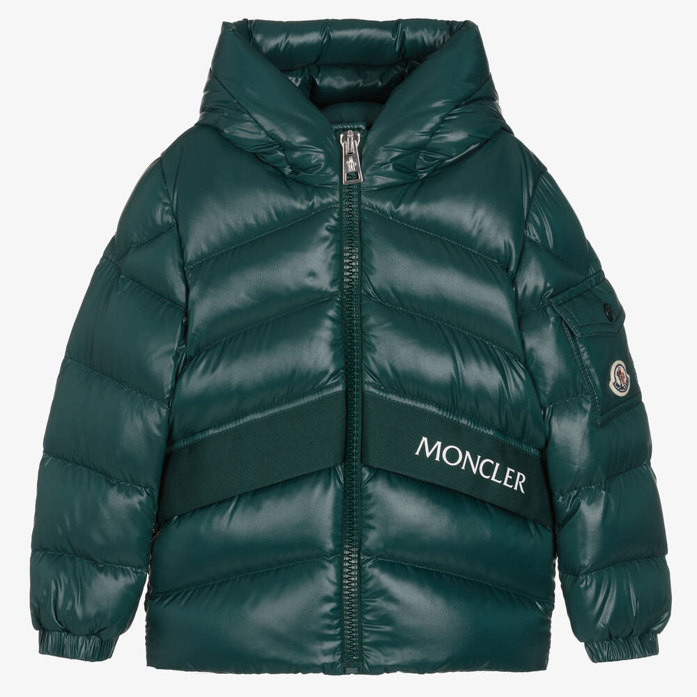 Moncler Enfant - Boys Green Down Puffer Jacket | Childrensalon