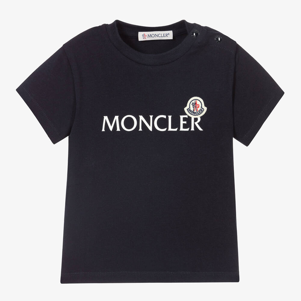 Moncler Enfant - Синяя футболка для мальчиков | Childrensalon