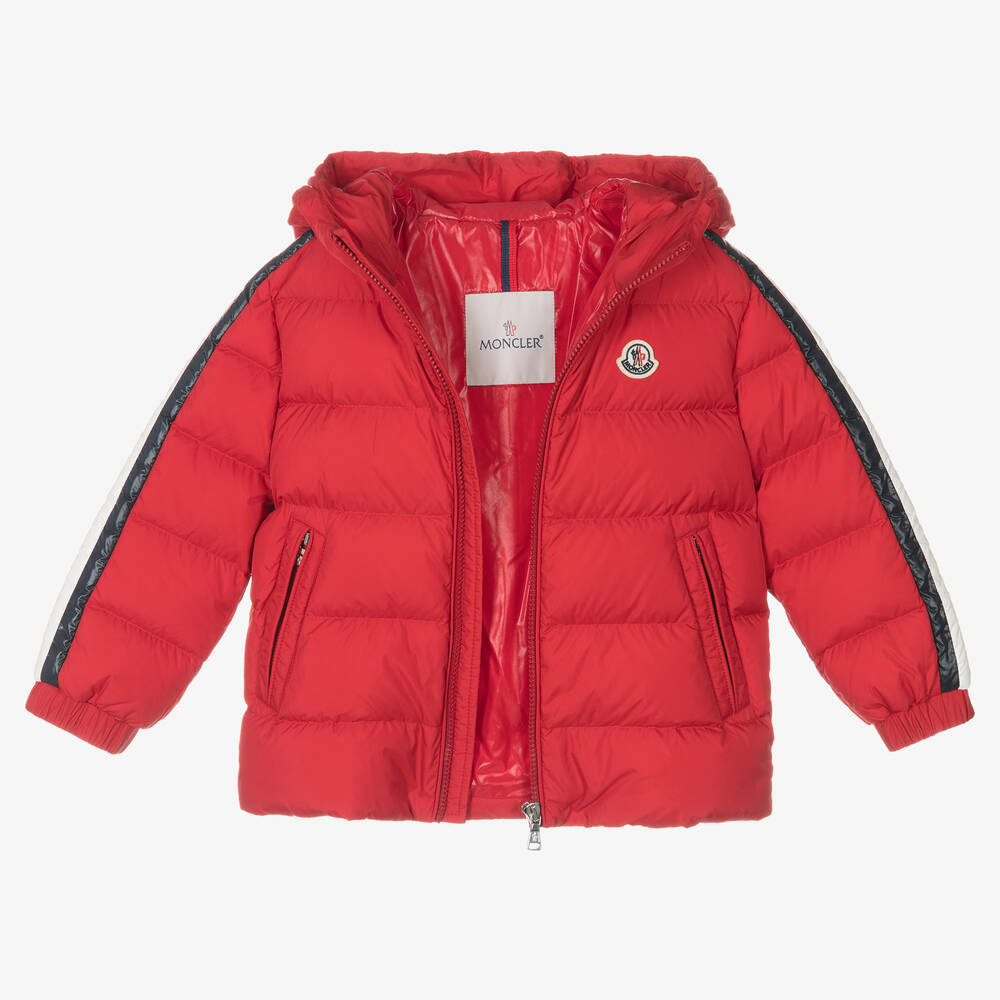 Moncler Enfant - Boys Red Down Puffer Jacket | Childrensalon