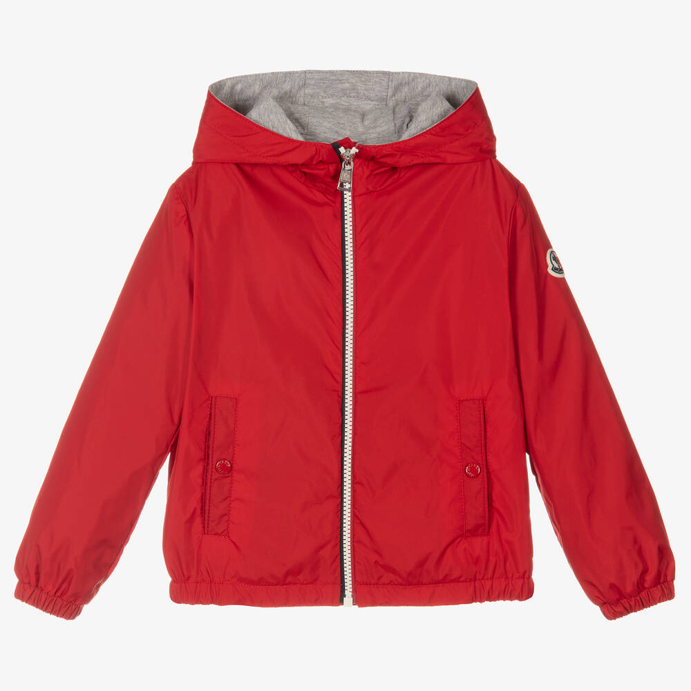 Moncler Enfant - Boys Red New Urville Hooded Jacket | Childrensalon