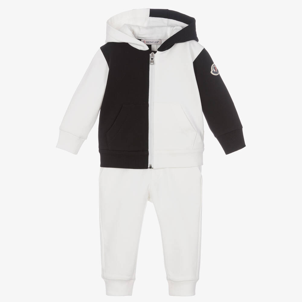 Moncler Enfant - Черно-белый спортивный костюм | Childrensalon