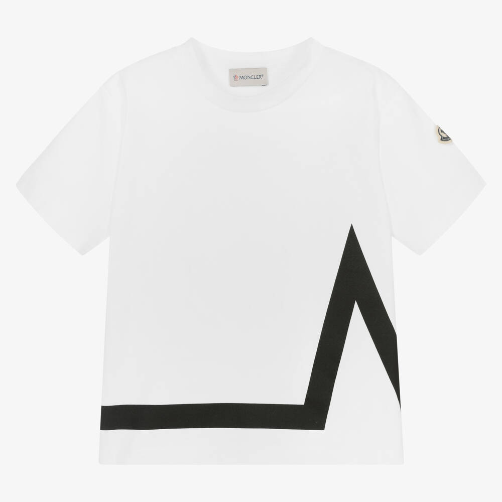 Moncler Enfant - Weißes Baumwoll-T-Shirt (J) | Childrensalon